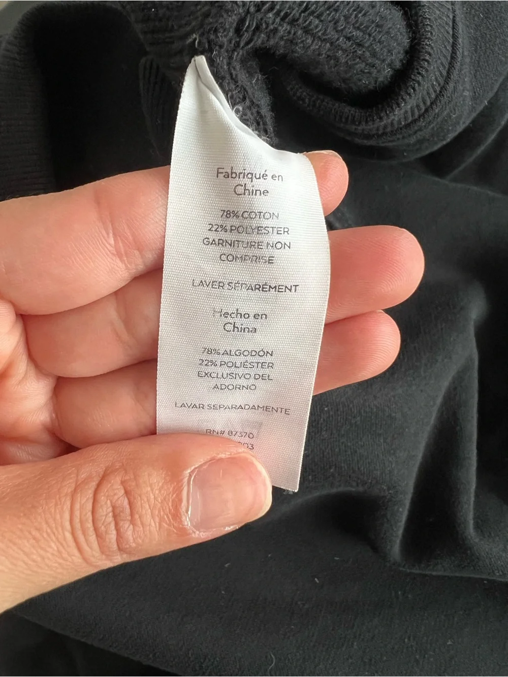 ALO Yoga THICK Black Sweatshirt - Gently Used Size M